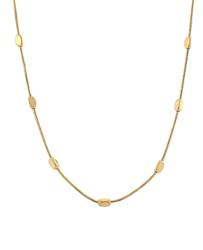 Geometric Oval Station Necklace