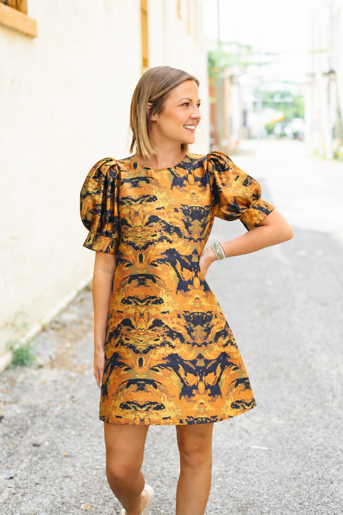 The Mimi Dress in Gold