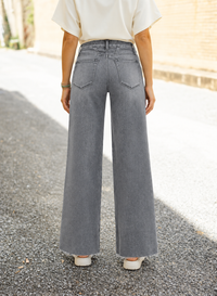Vervet: Wide Leg Jeans in Grey