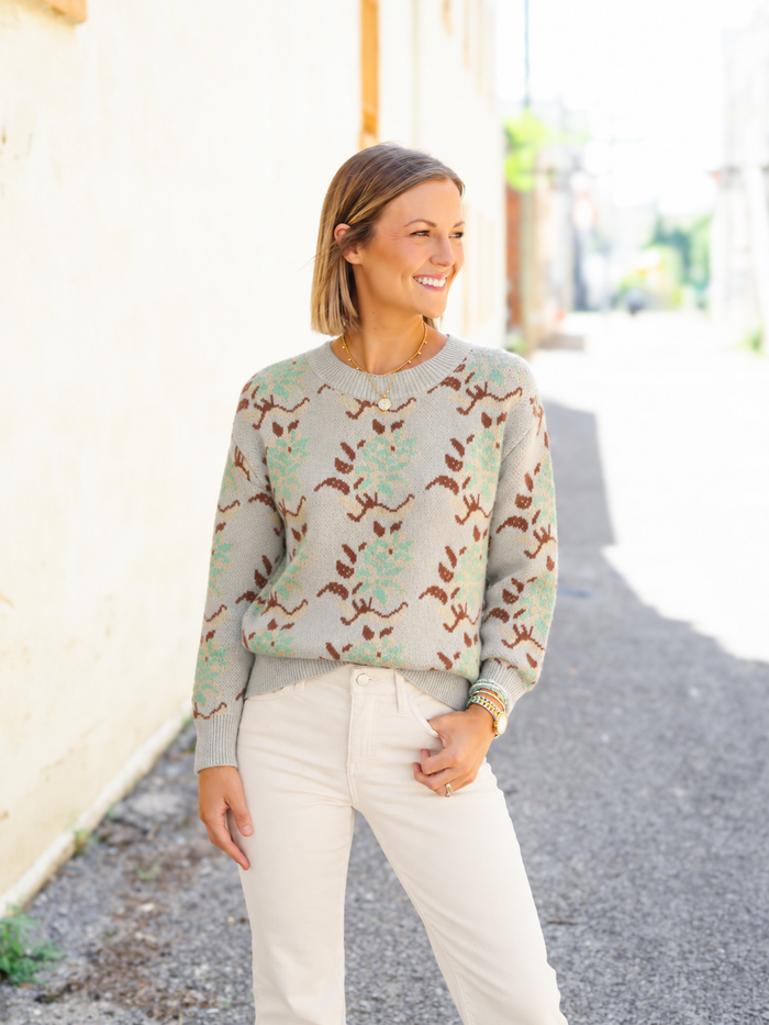 The City Stroll Sweater in Ash Jade