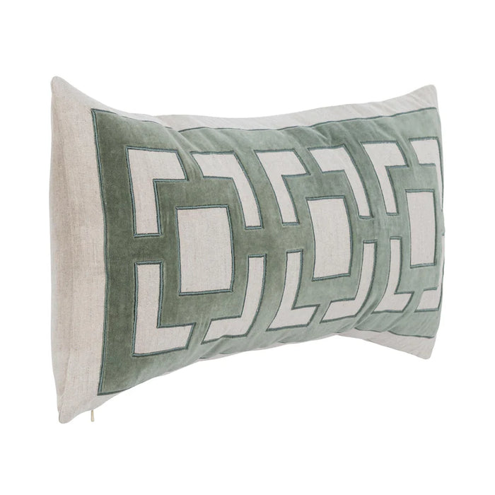 Villa by Classic Home Corbin Jade Green Pillow 14x26