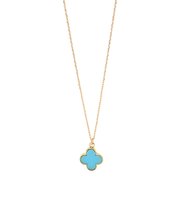 Aqua Clover Necklace