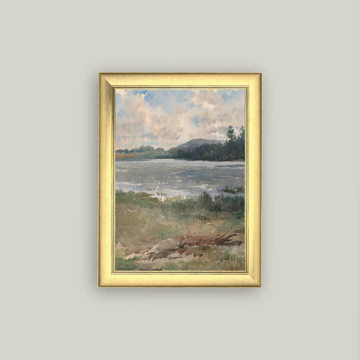 Lakeside Landscape Framed Art 13 x 17