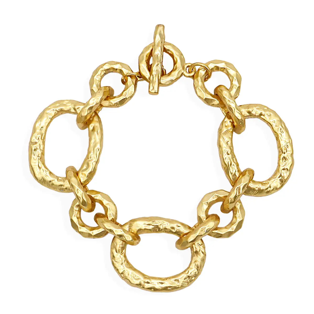 Karine Sultan: Bold Links Chain Bracelet - 24K Gold Plated