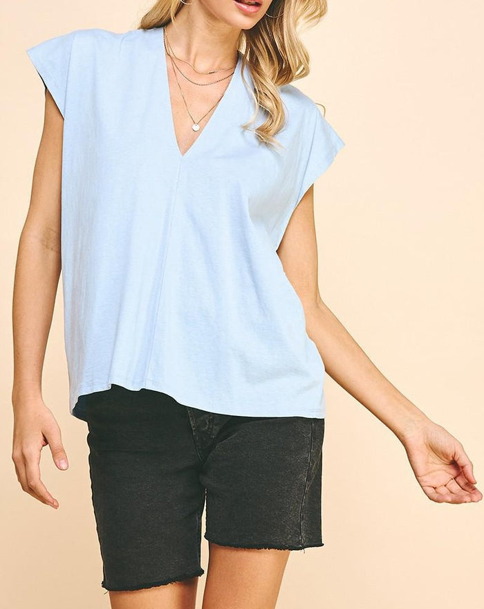 Vickie Top in Light Blue