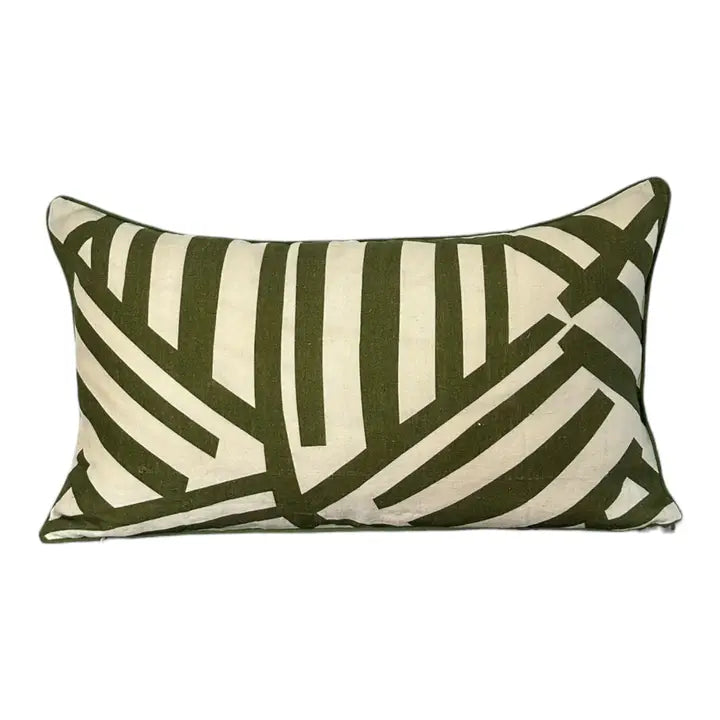 Geometro Linen Lumbar Pillow