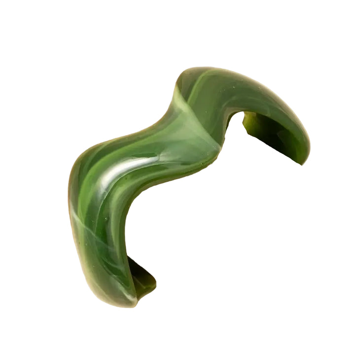 Wavy Marble Resin Cuff Bracelet