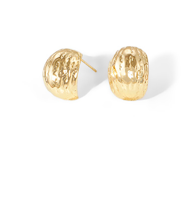 Wide C Shape Brass Hoops