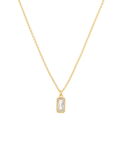 Baguette Pendant Necklace