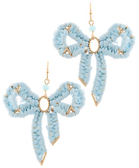 Raffia Ribbon Drop Earrings