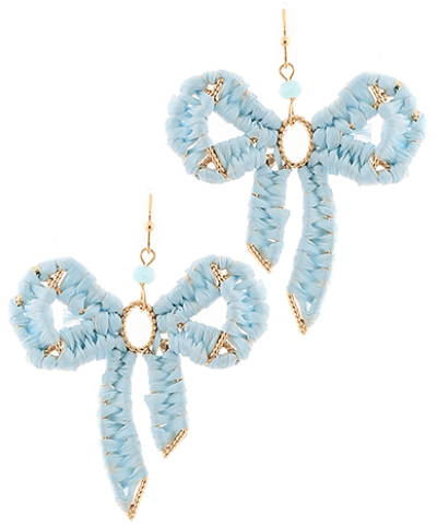 Raffia Ribbon Drop Earrings