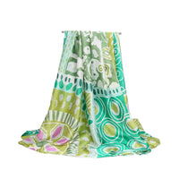 Fun Printed Satin-Like Lightweight Scarf