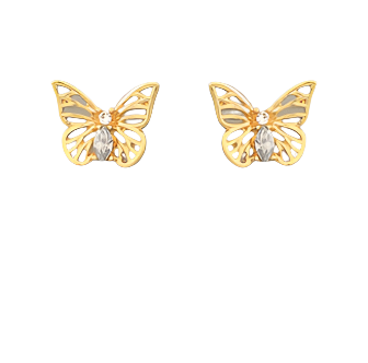 Pave Butterfly Cutout Metal Studs