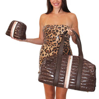 Irene Cosmetic Puffer Bag Cocoa