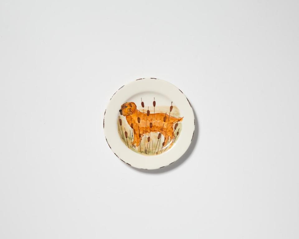 VIETRI Wildlife Hunting Dog Salad Plate