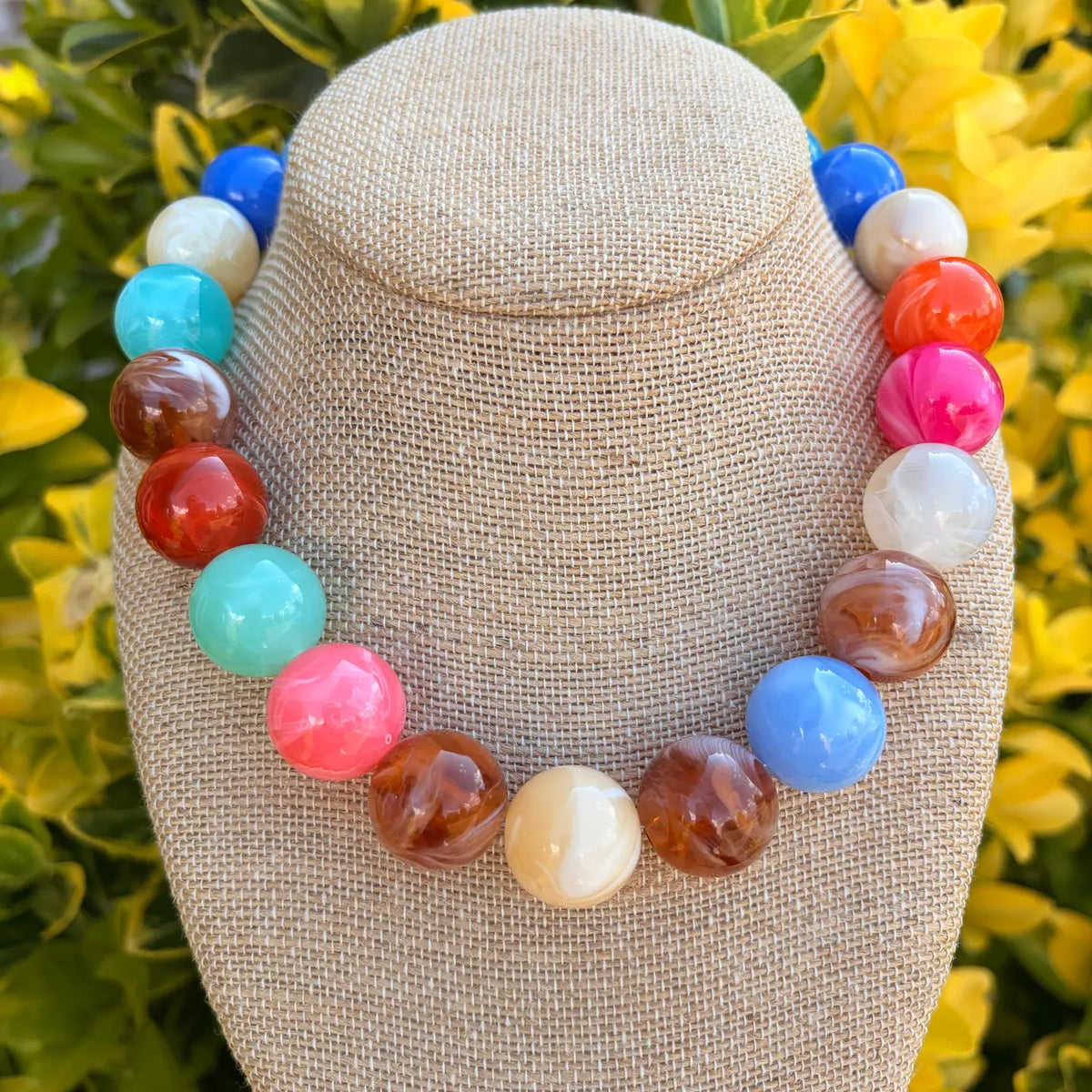 Katie Collective Multi Colored Bauble Necklace