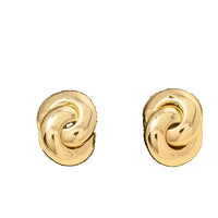Gold Dipped Circle Link Stud Earrings