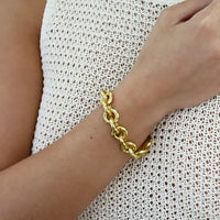 Karine Sultan: Luxurious Link Layering Bracelet - 24K Gold Plated