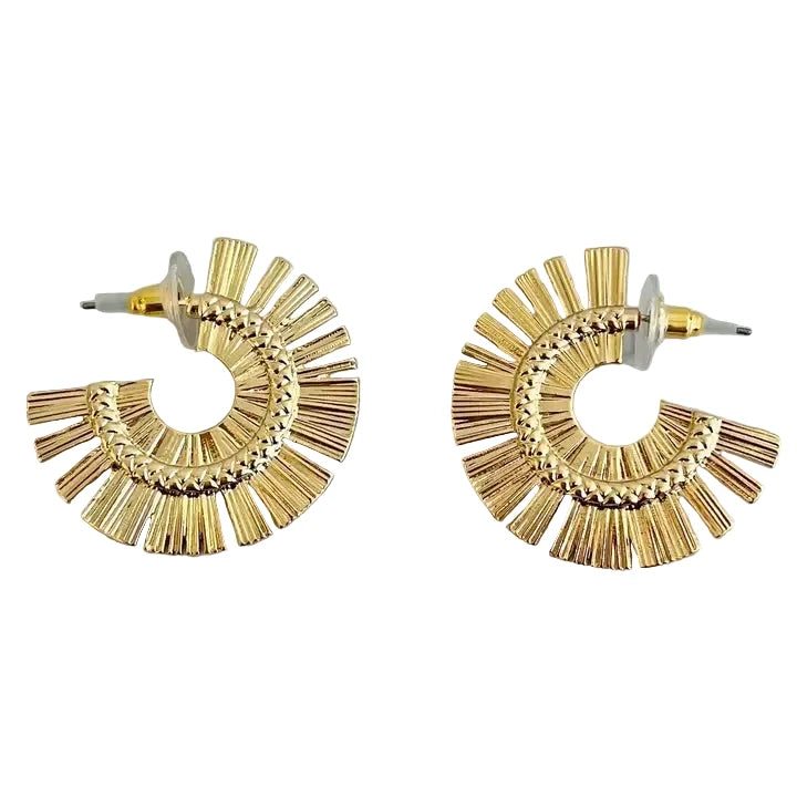 Sunburst Beauty Hoop Earrings