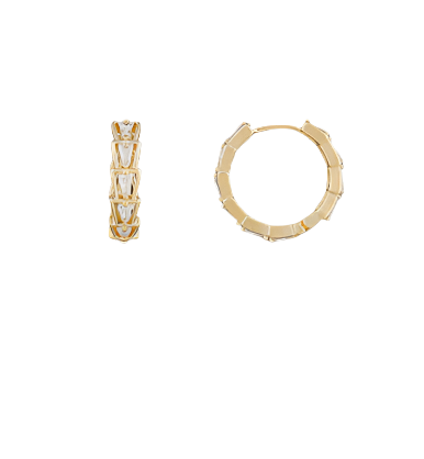 Crystal Huggie Hoops