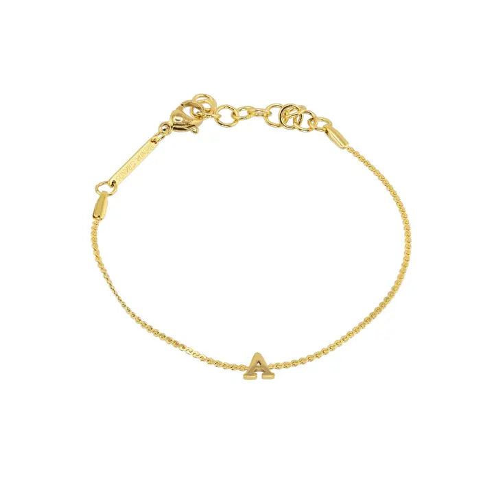 Waterproof Gold Dainty Initial Bracelet