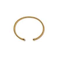 24K Gold Twisted Bangle