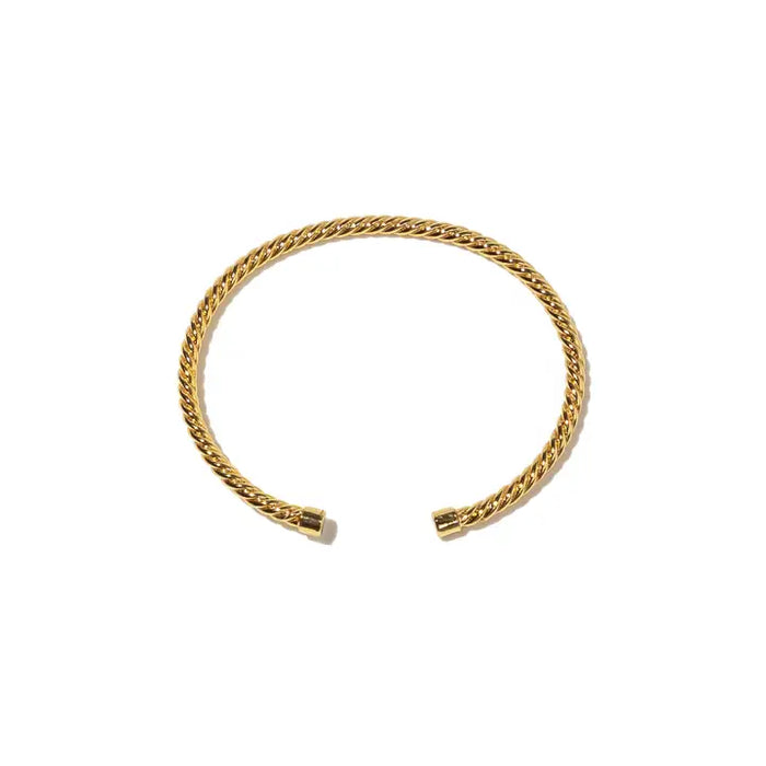 24K Gold Twisted Bangle