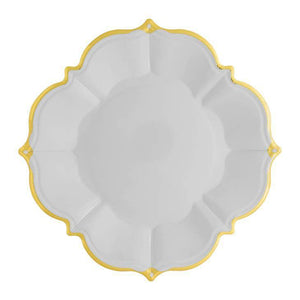 Gray with Gold Border Lunch Plates