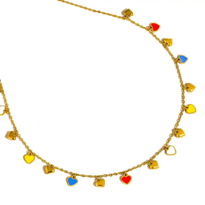 Basile 18K Gold Non-Tarnish Petite Heart Necklace