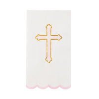 Petal Pink Cross Guest Towels