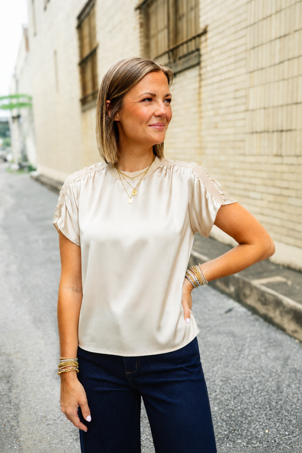 The Cylus Top in Ecru