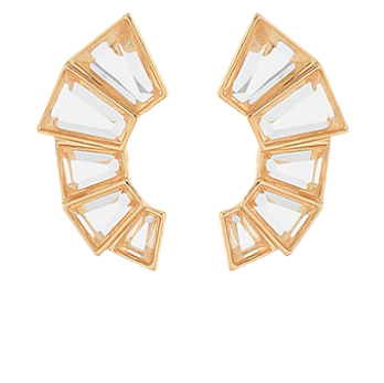 Graduated Trapezoid Glass Earrings