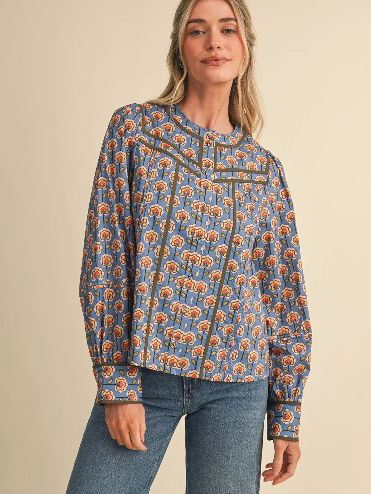 The Laurel Lee Top in Teal