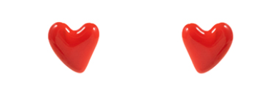 Heart Enamel Stud Earrings