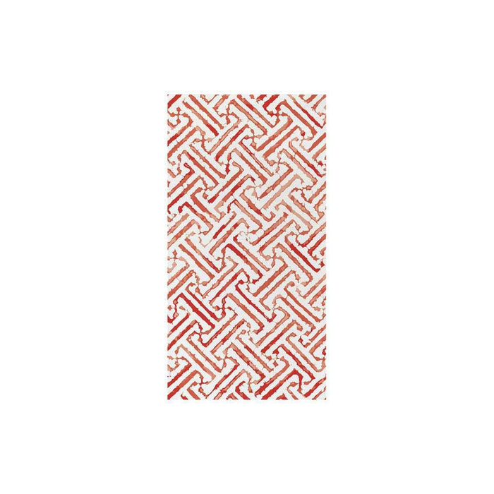 Vietri Greek Key Red Guest Towels