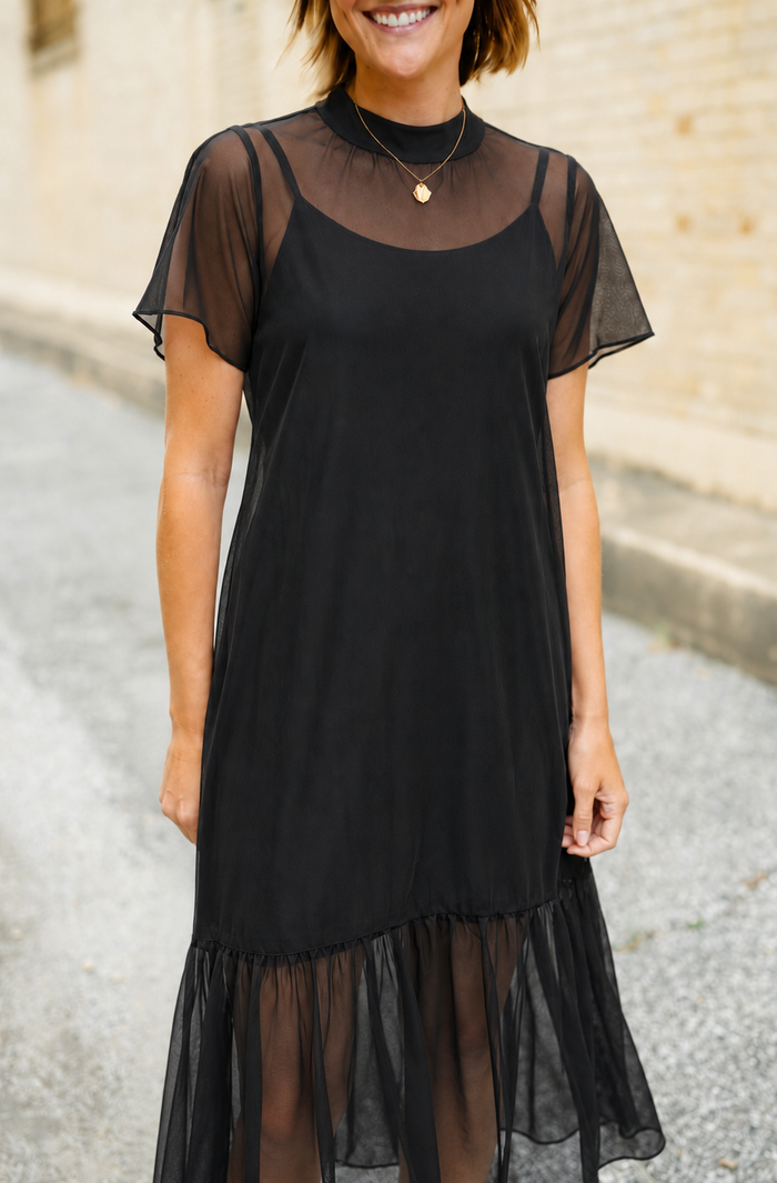 The Cason Dress in Black