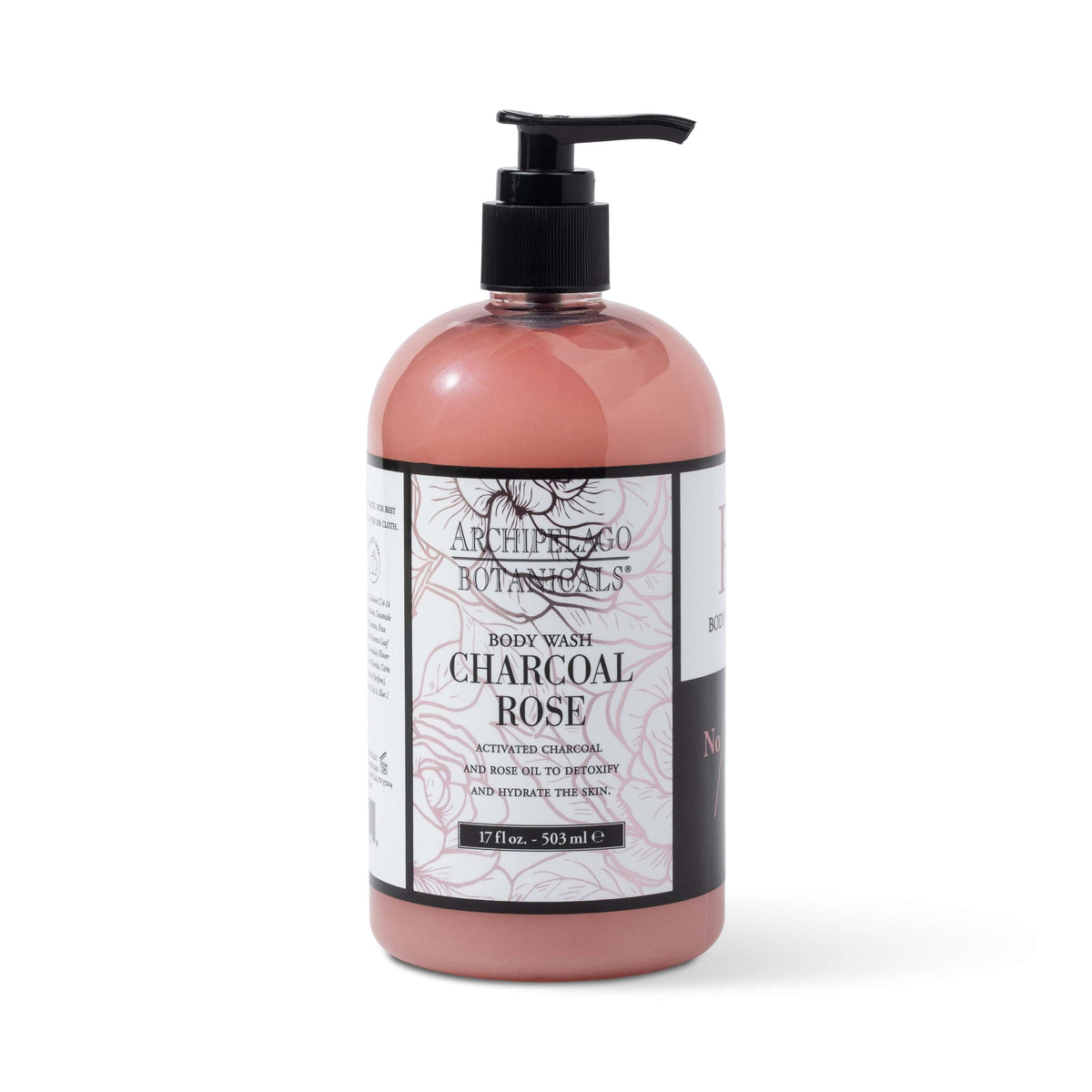 Charcoal Rose Body Wash 17oz.