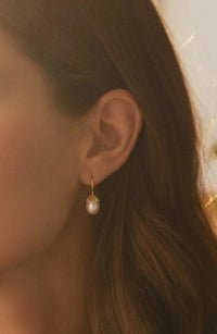 Organic Bloom Baroque Pearl Drop Earrings