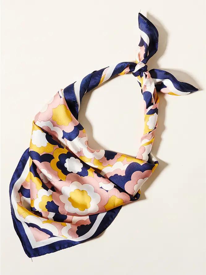 Three Tone Floral Scarf