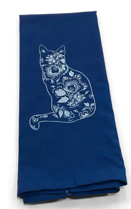 Chinoiserie Cat Towel