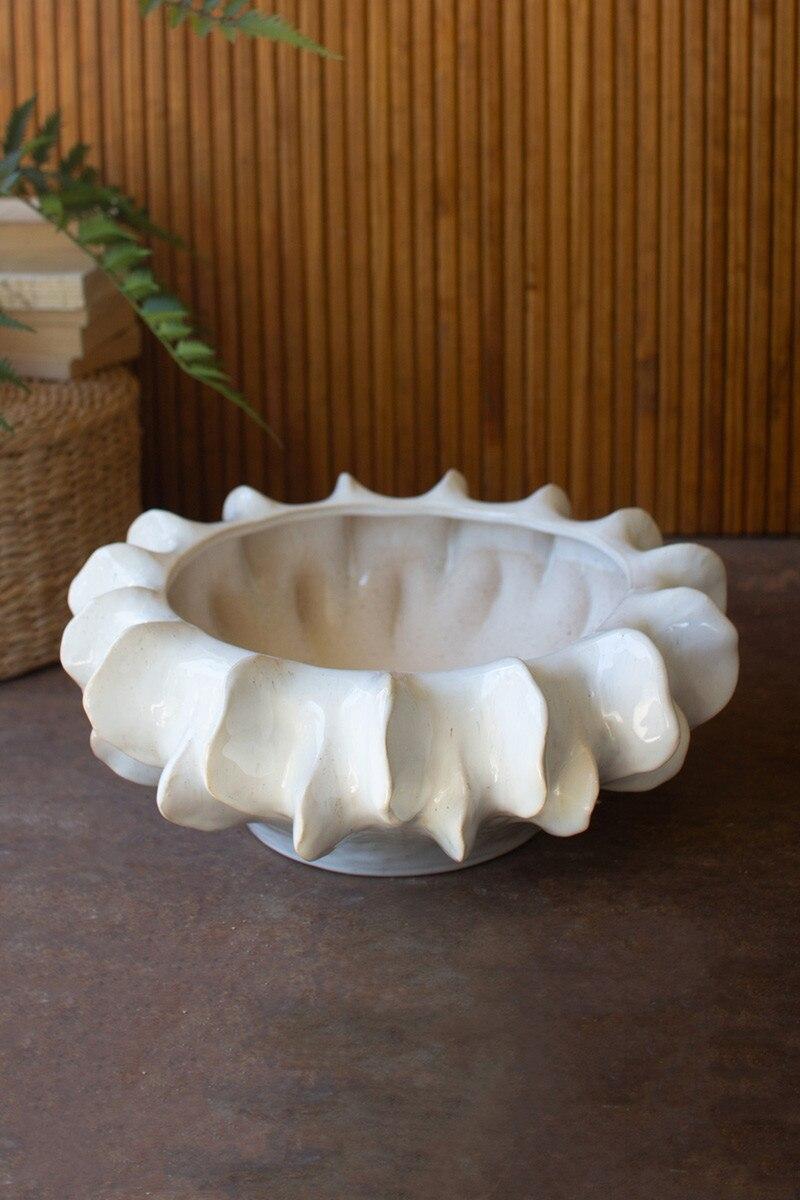White Ceramic Compote