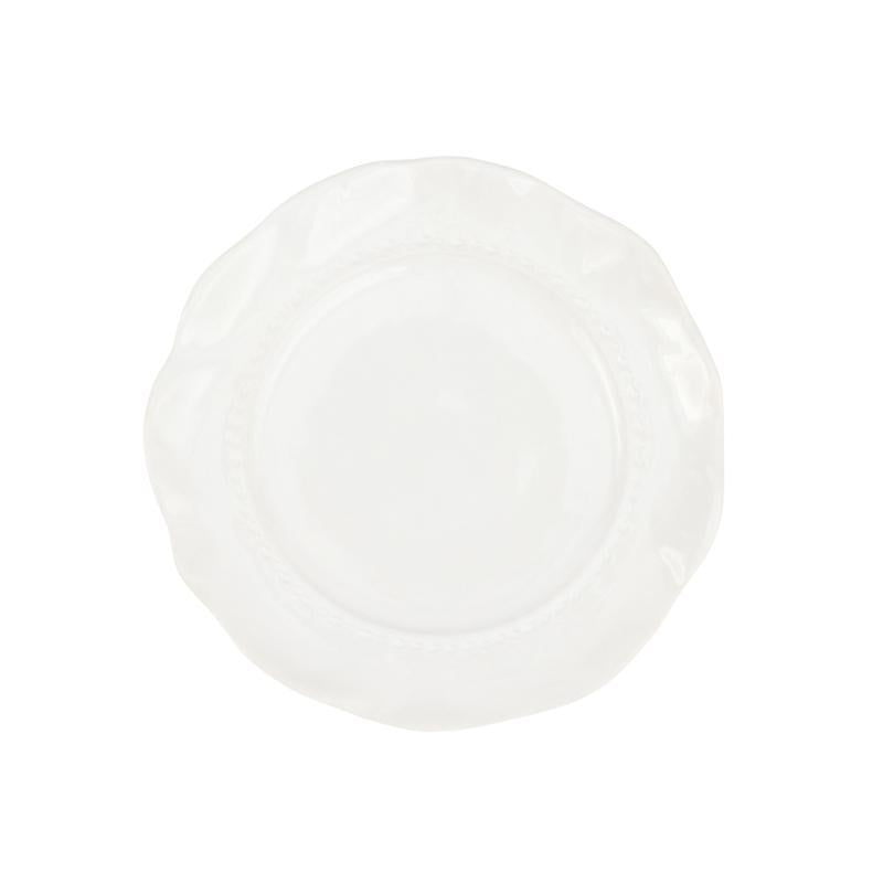 Vietri Giorno White Salad Plate