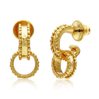 Karine Sultan: Dotty Intertwined Hoops - 24K Gold Plated
