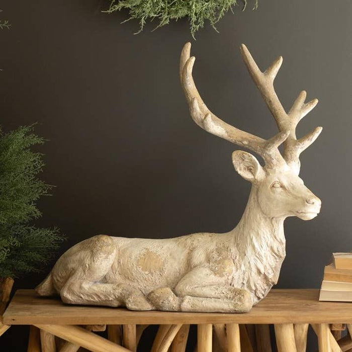 Large Faux Concrete Deer