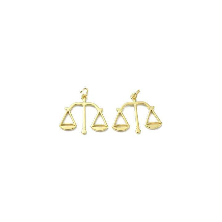 Gold Scales of Justice Charm