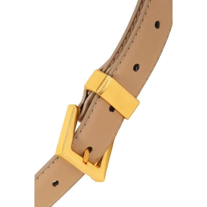 Leather Square Buckle Belt