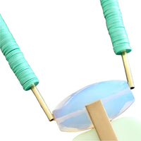 Opal and Mint Pendant Necklace