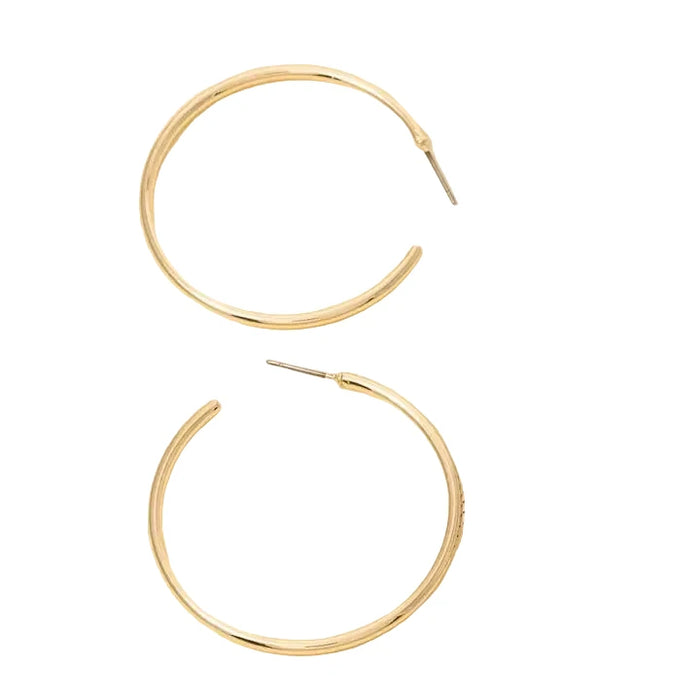 Thin Metallic Tube Hoop Earrings