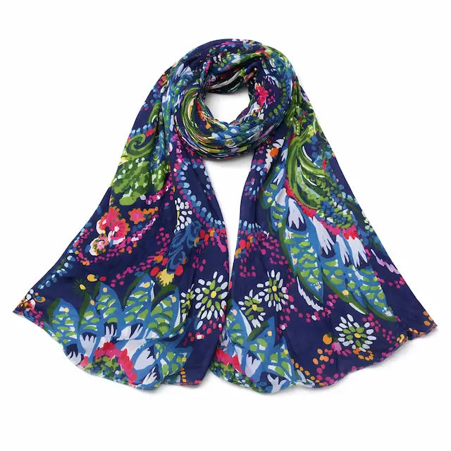 Flower Garden Polyester Lightweight Sarrong