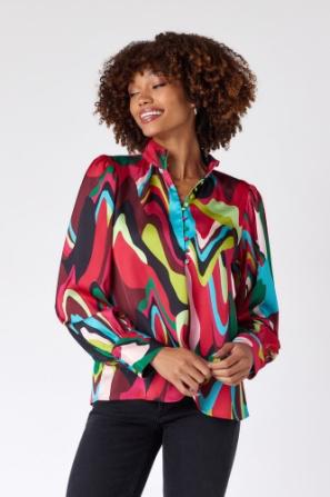 CROSBY By Mollie Burch Leland Holidazed Top-FINAL SALE-